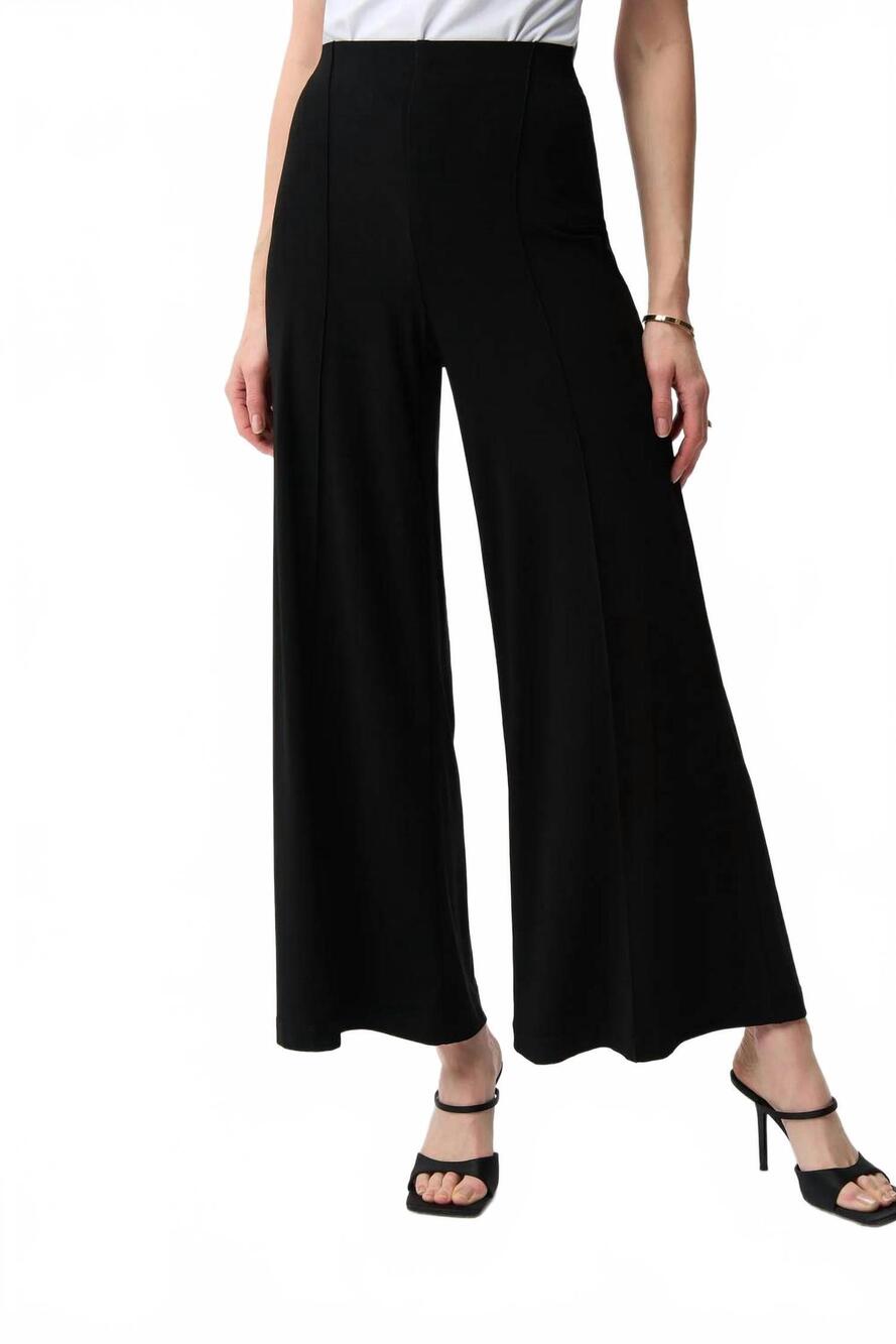 NEW JOSEPH RIBKOFF pull-on wide leg pants in black